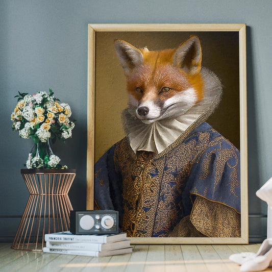 Fox Head Portrait Print