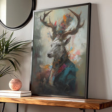 Stag Painting Renaissance Style Portrait Art Print