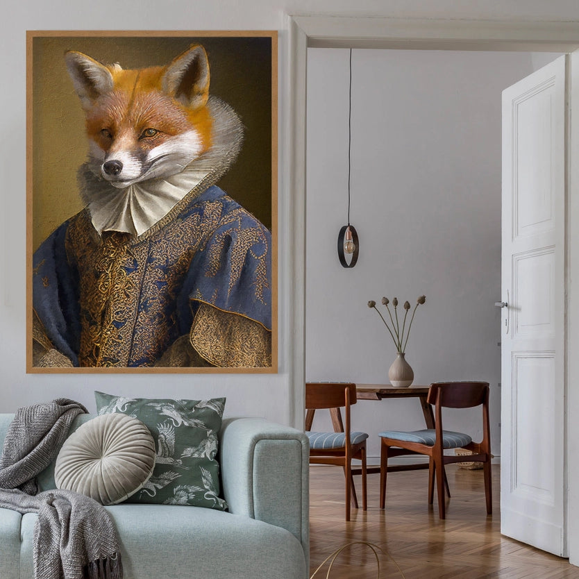 Fox Head Portrait Print
