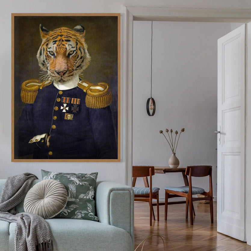 Lieutenant Tiger Portrait Print