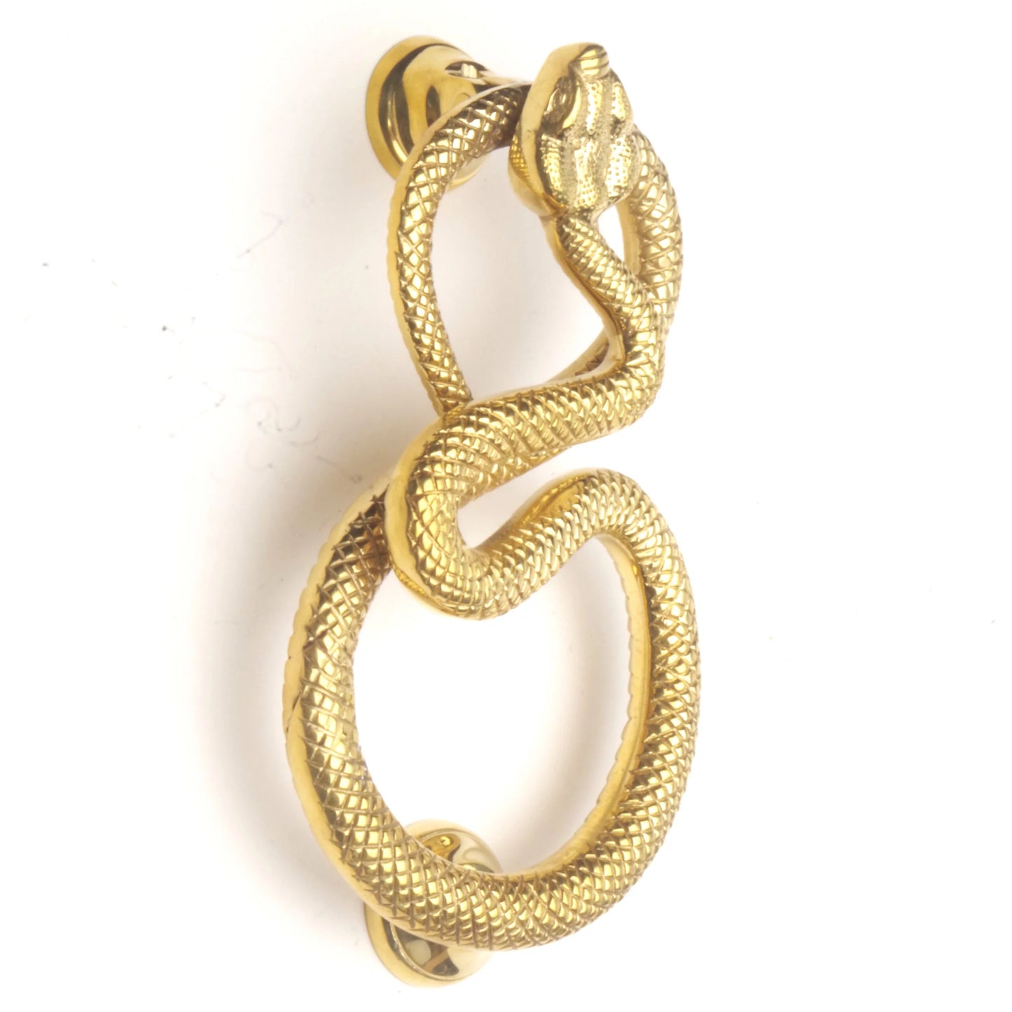 Snake Door Knocker - Polished Brass Finish