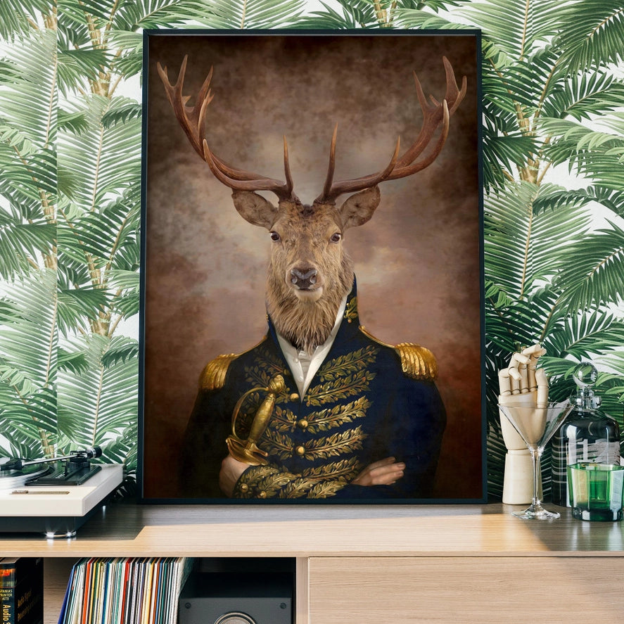 President Stag Portrait Print