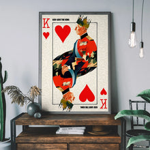 King Charles III Playing Card King of Hearts Print