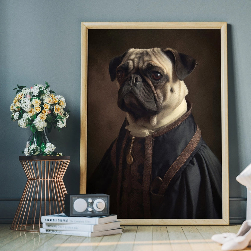 Pug Dog Portrait Print