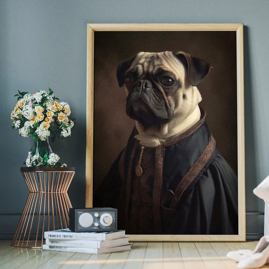 Pug Dog Portrait Print