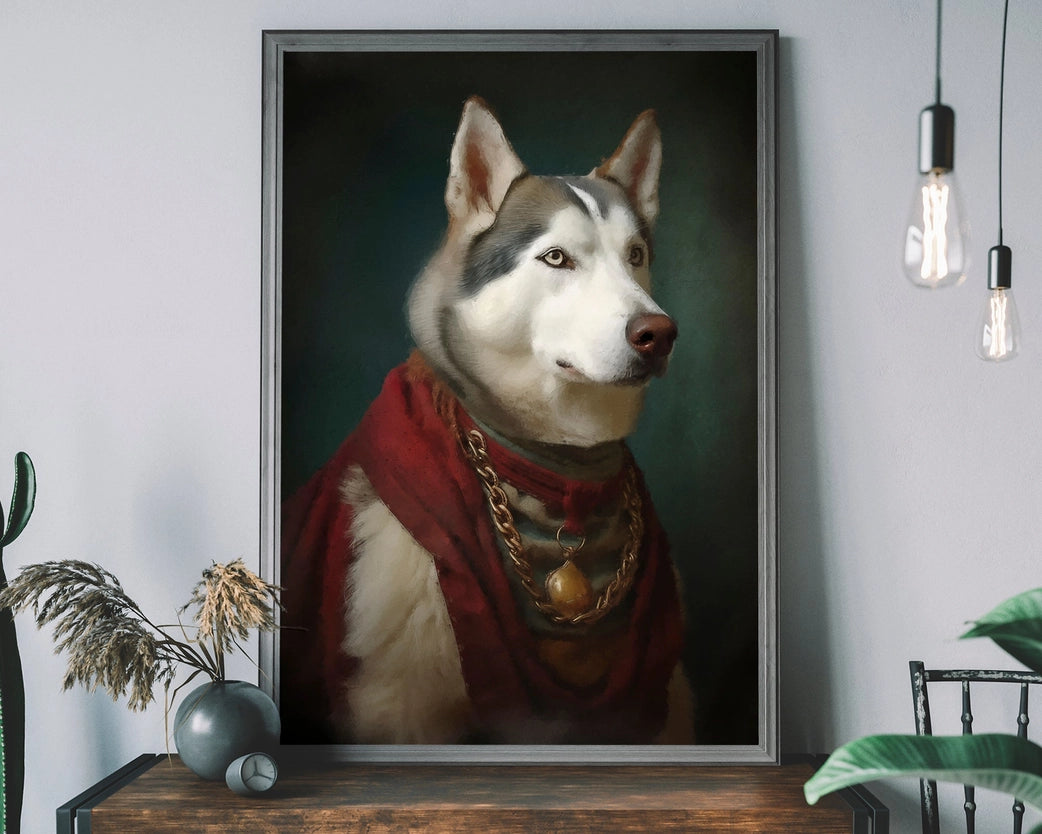 Husky Dog Portrait Print