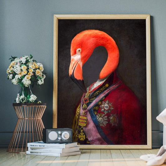 Flamingo Duke Portrait Print