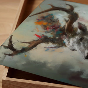 Stag Painting Renaissance Style Portrait Art Print