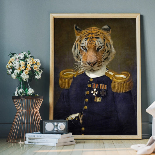 Lieutenant Tiger Portrait Print