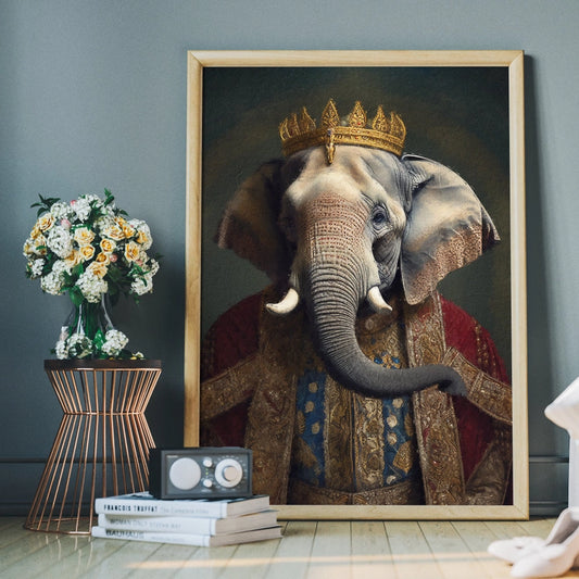 Royal Elephant Portrait Print