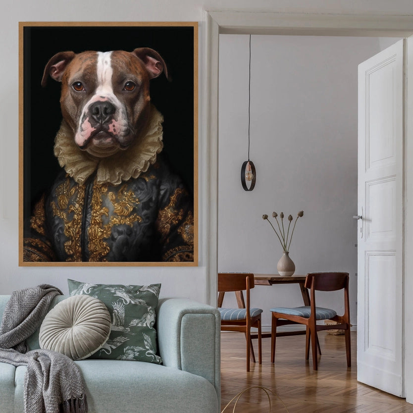 Staffordshire Bull Terrrier Staffy Dog Portrait Print 1