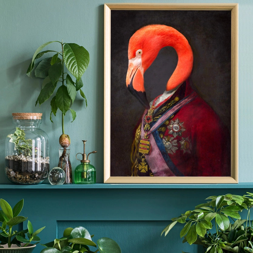 Flamingo Duke Portrait Print