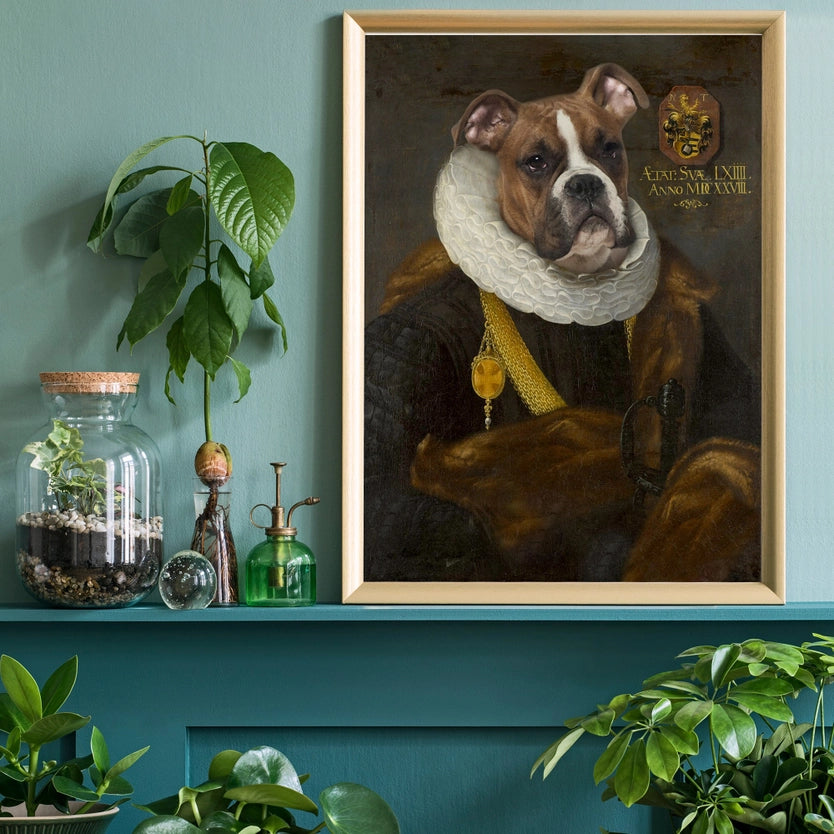 Renaissance Boxer Head Portrait Print
