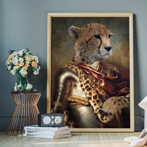 Field Marshall Cheetah Portrait Print