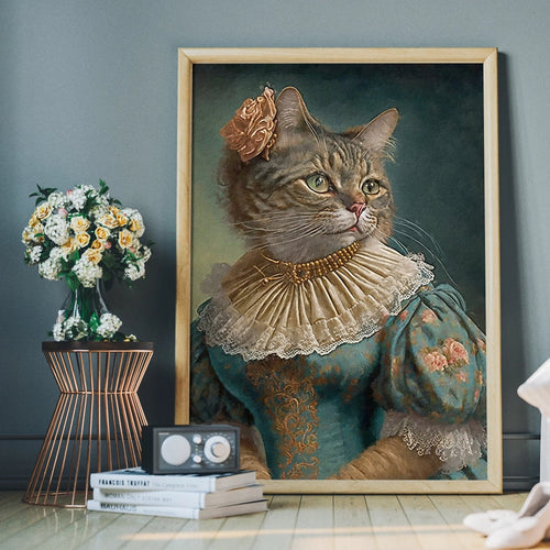 Tabby Cat Head Portrait Print