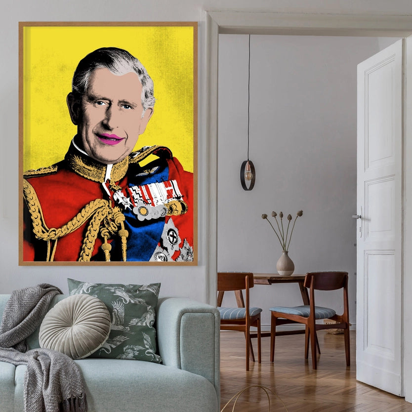 King Charles III Warhol Style Print 2