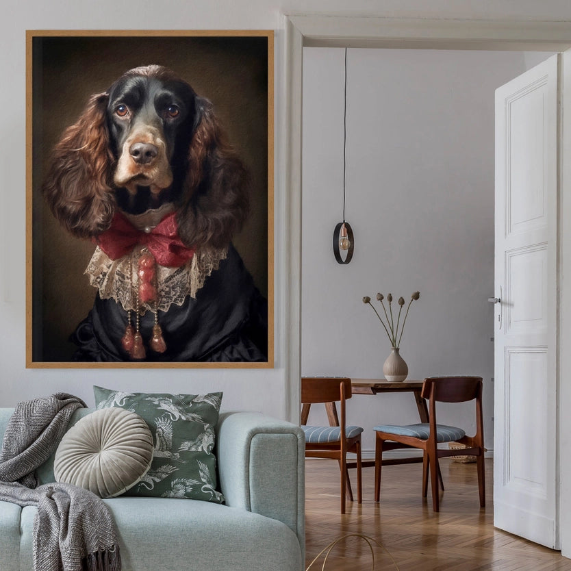 Brown Cocker Spaniel Dog Portrait Print