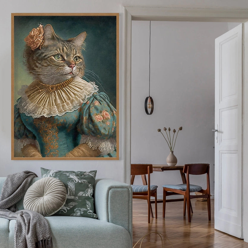Tabby Cat Head Portrait Print