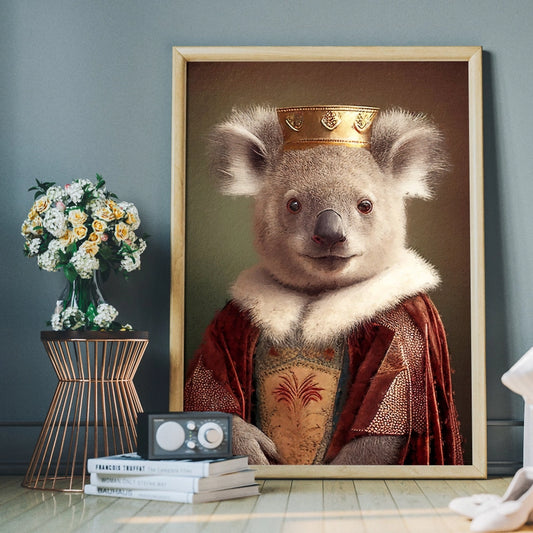 Koala Head Portrait Print