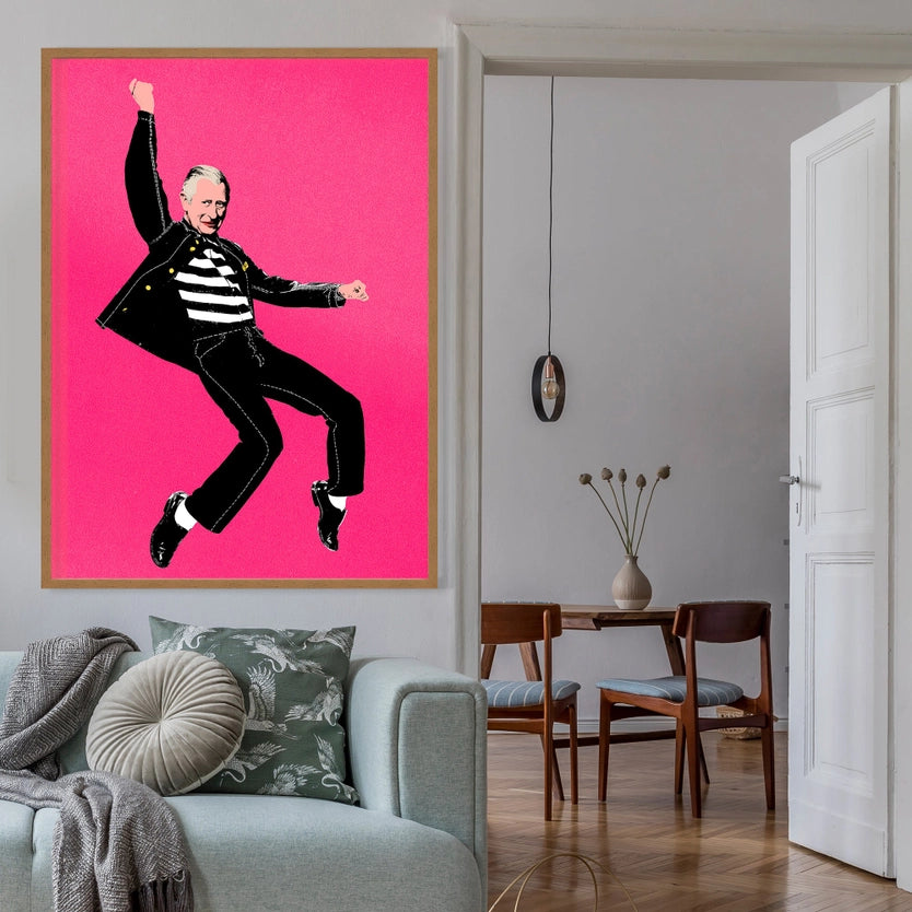 King Elvis Charles III Warhol Style Print 1