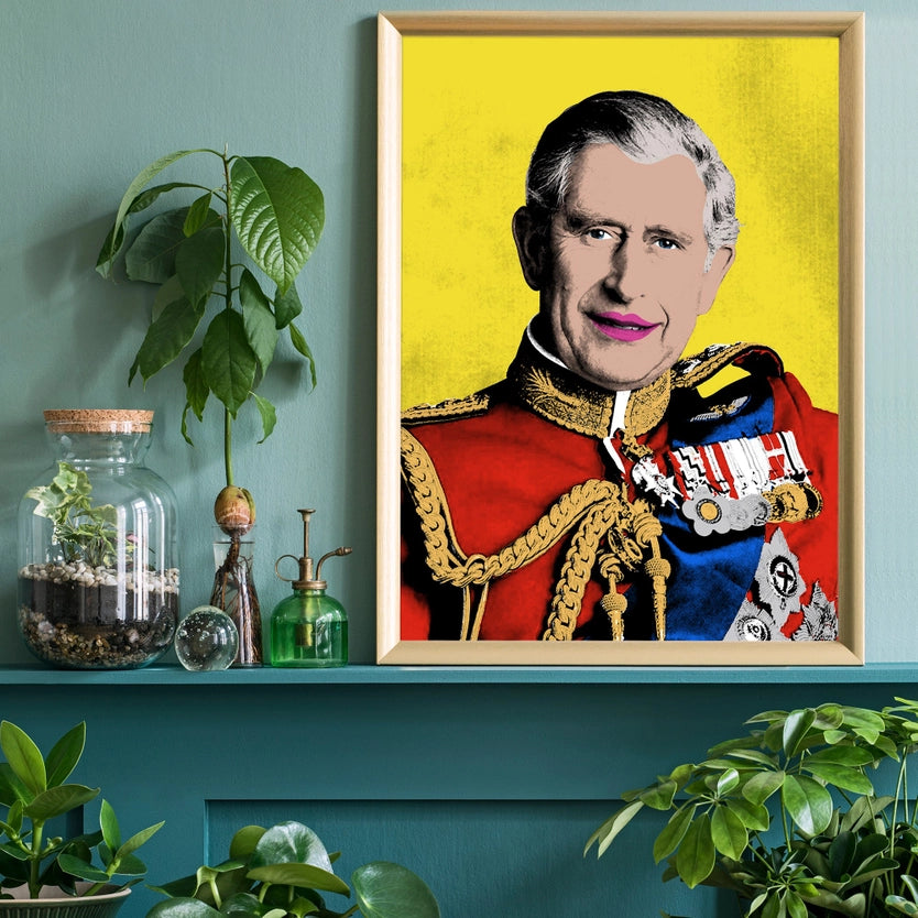 King Charles III Warhol Style Print 2