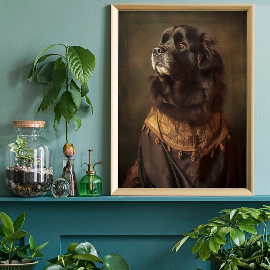 Newfoundland Dog Portrait Print