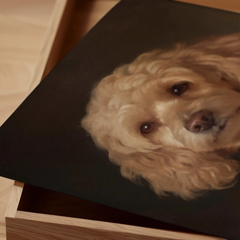 Golden Cockapoo Dog Portrait Print