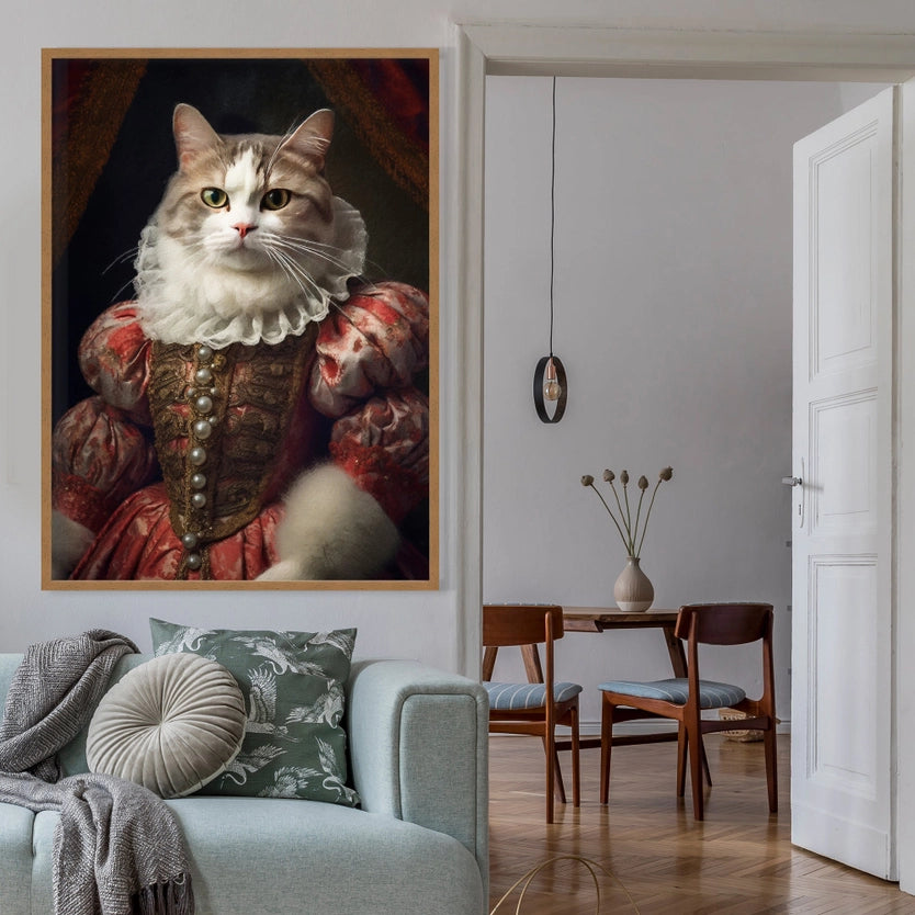 Short-haired cat Animal Portrait Print