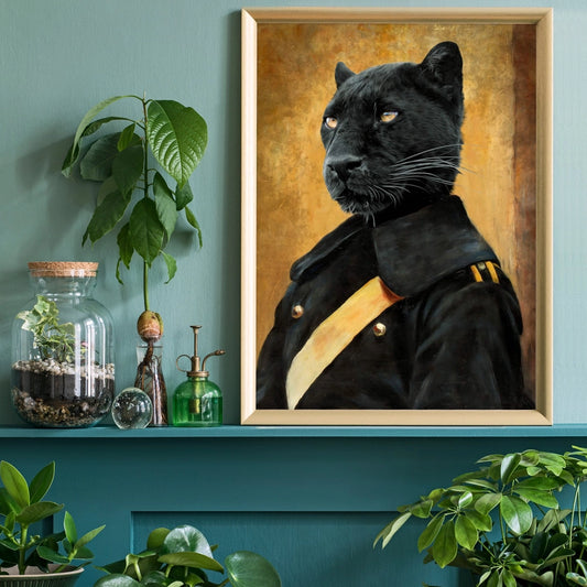 Black Panther Portrait Print