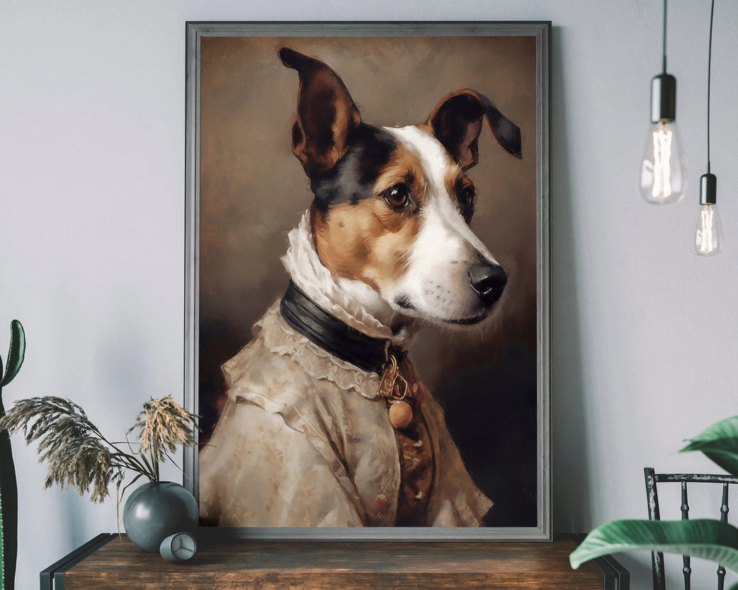 Jack Russell Black & Tan Portrait Print