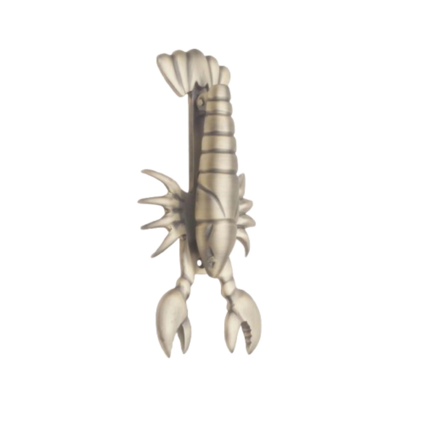 Lobster Door Knocker - Aged Satin Brass Finish