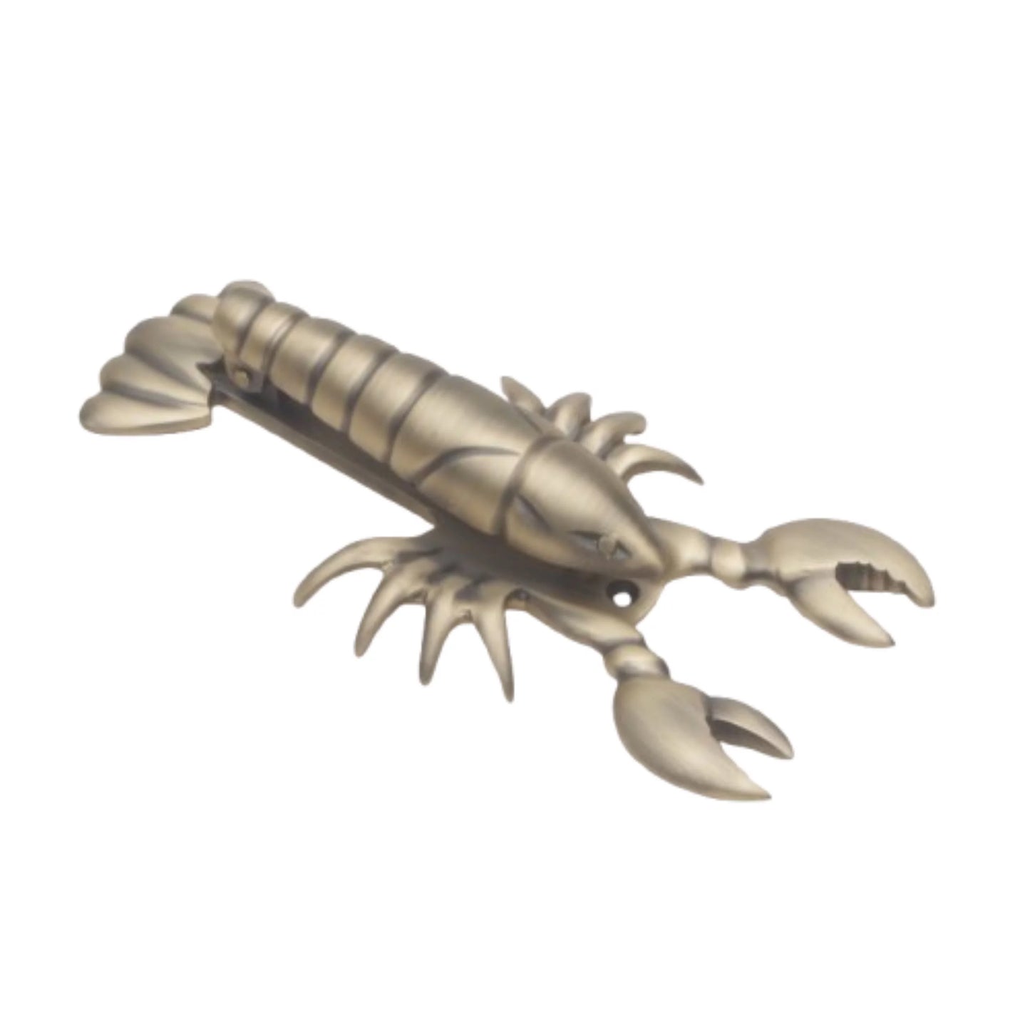 Lobster Door Knocker - Aged Satin Brass Finish