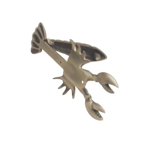 Lobster Door Knocker - Aged Satin Brass Finish