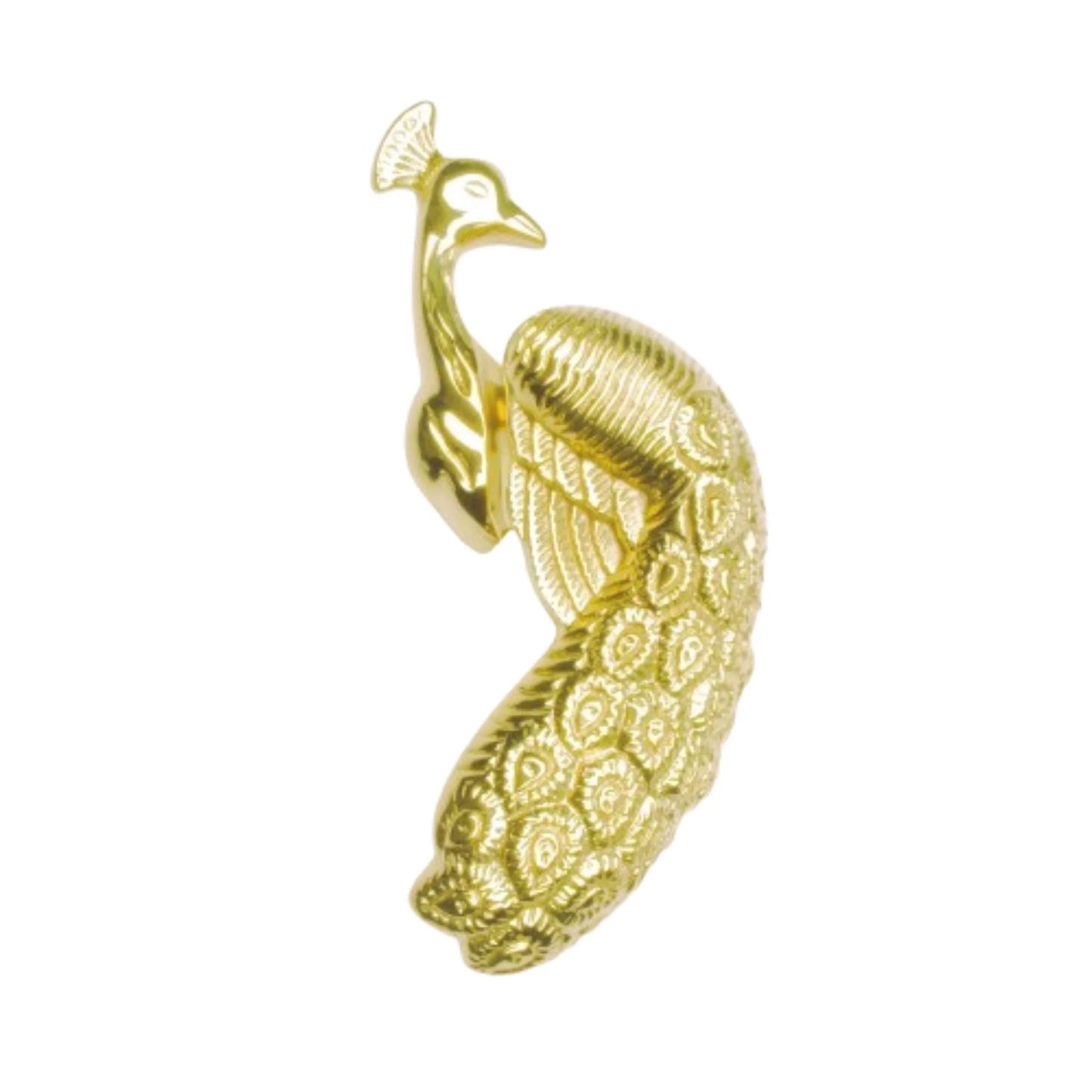 Peacock Door Knocker - Solid Cast Brass Finish
