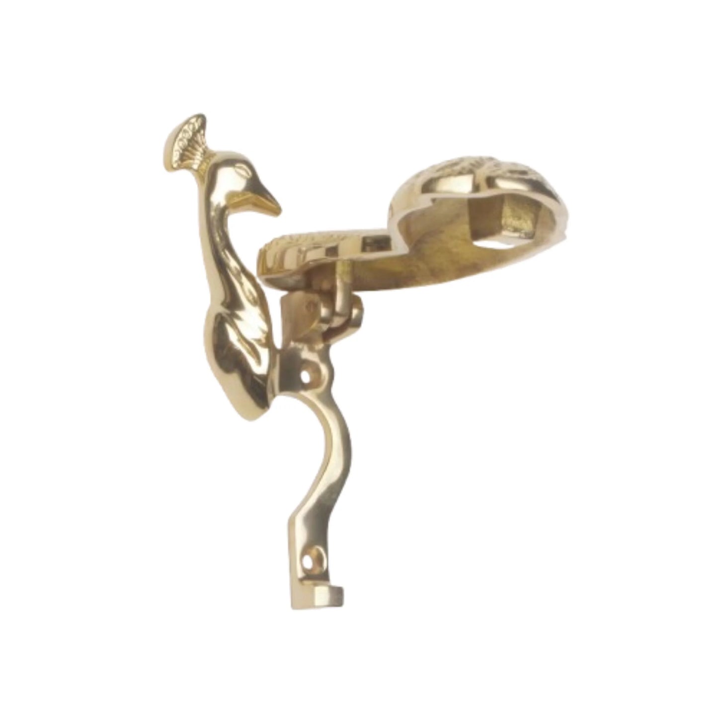 Peacock Door Knocker - Solid Cast Brass Finish