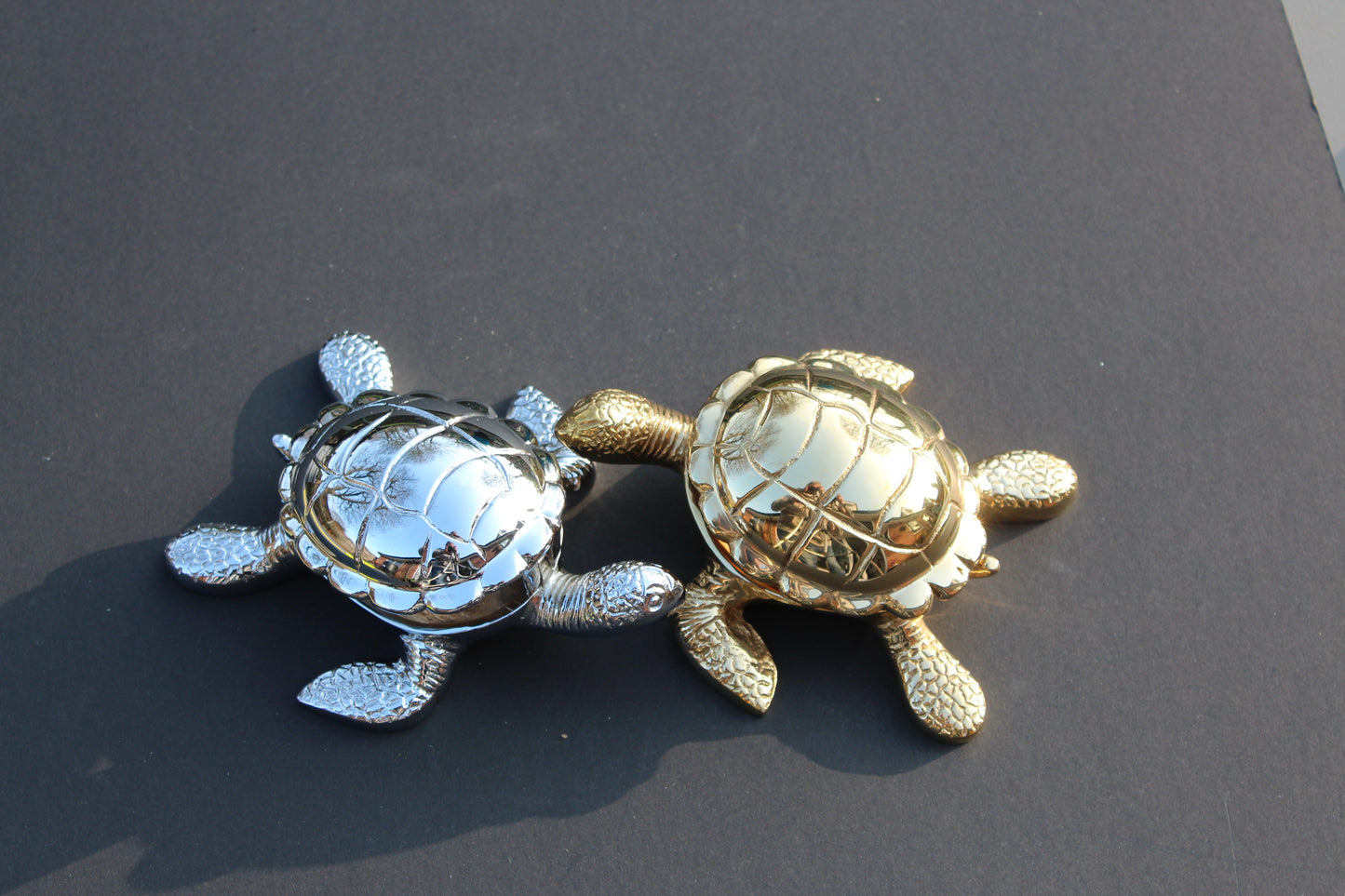 Turtle Door Knocker - Polished Brass or Chrome Finish