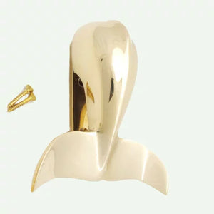 Whale Tail Door Knocker - Brass Finish