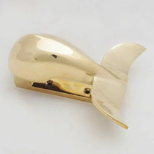 Whale Tail Door Knocker - Brass Finish