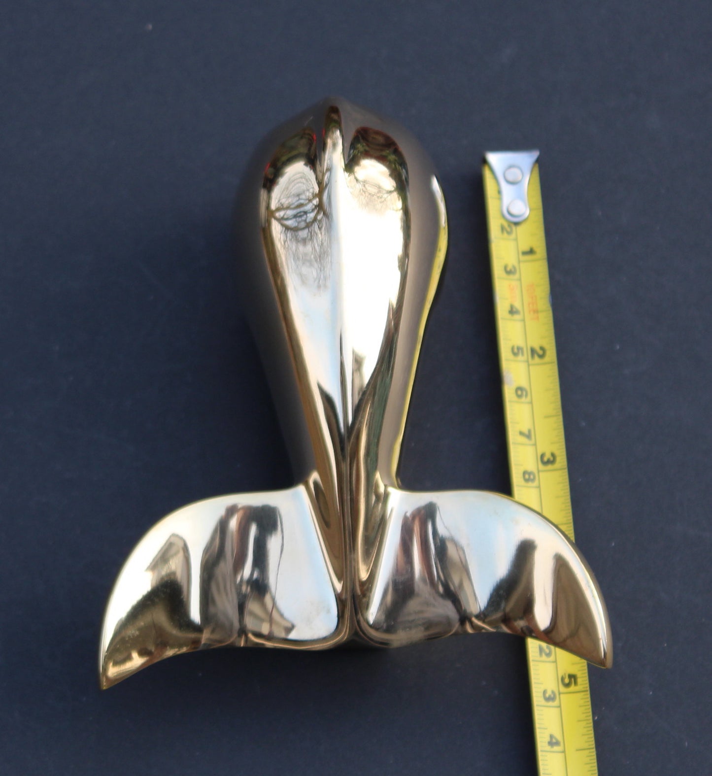 Whale Tail Door Knocker - Brass Finish