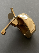 Apple Front Door Knocker - Polished Solid Brass Gold