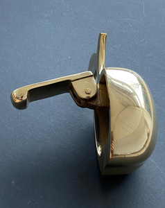 Apple Front Door Knocker - Polished Solid Brass Gold