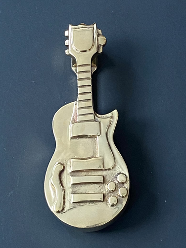 Guitar Door Knocker - Polished Solid Brass Gold