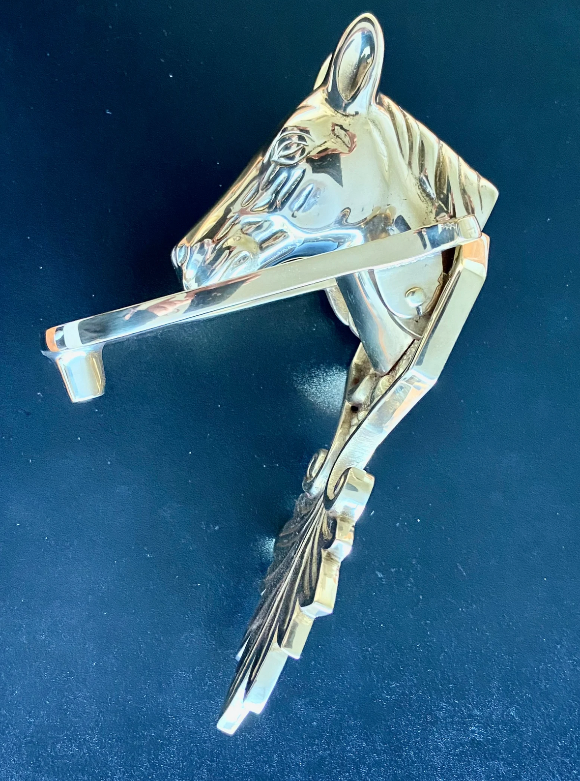 Horse Stallion Horseshoe Solid Brass Front Door Knocker