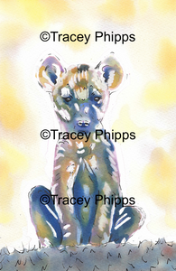 Baby Hyena watercolour