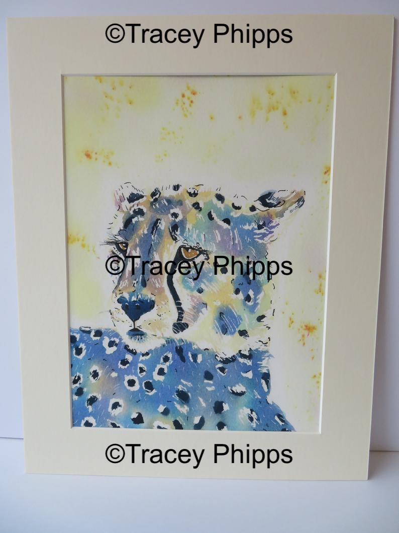 Cheetah watercolour