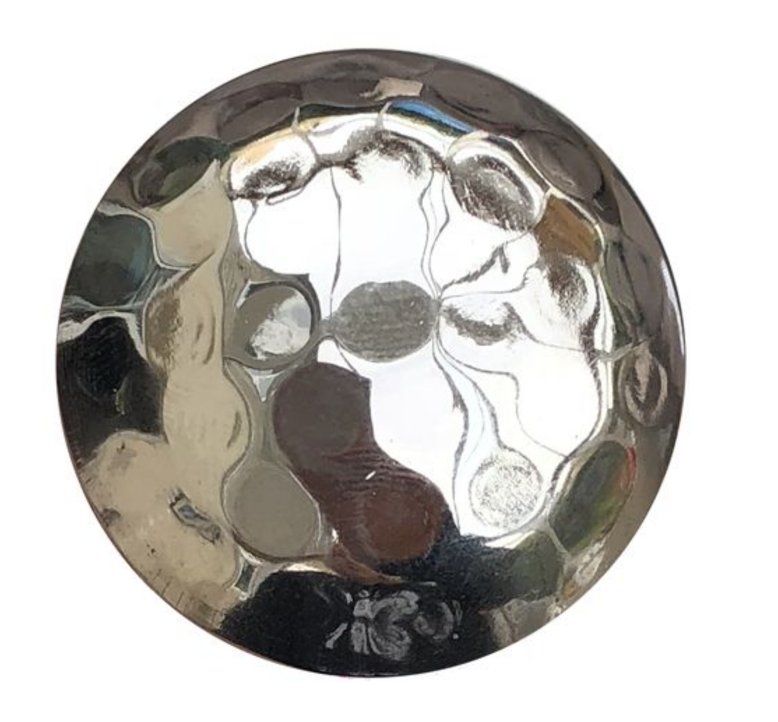 Chrome Hammered Round Handle