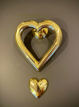 Brass Love Heart Door Knocker - Brass or Nicel Finish