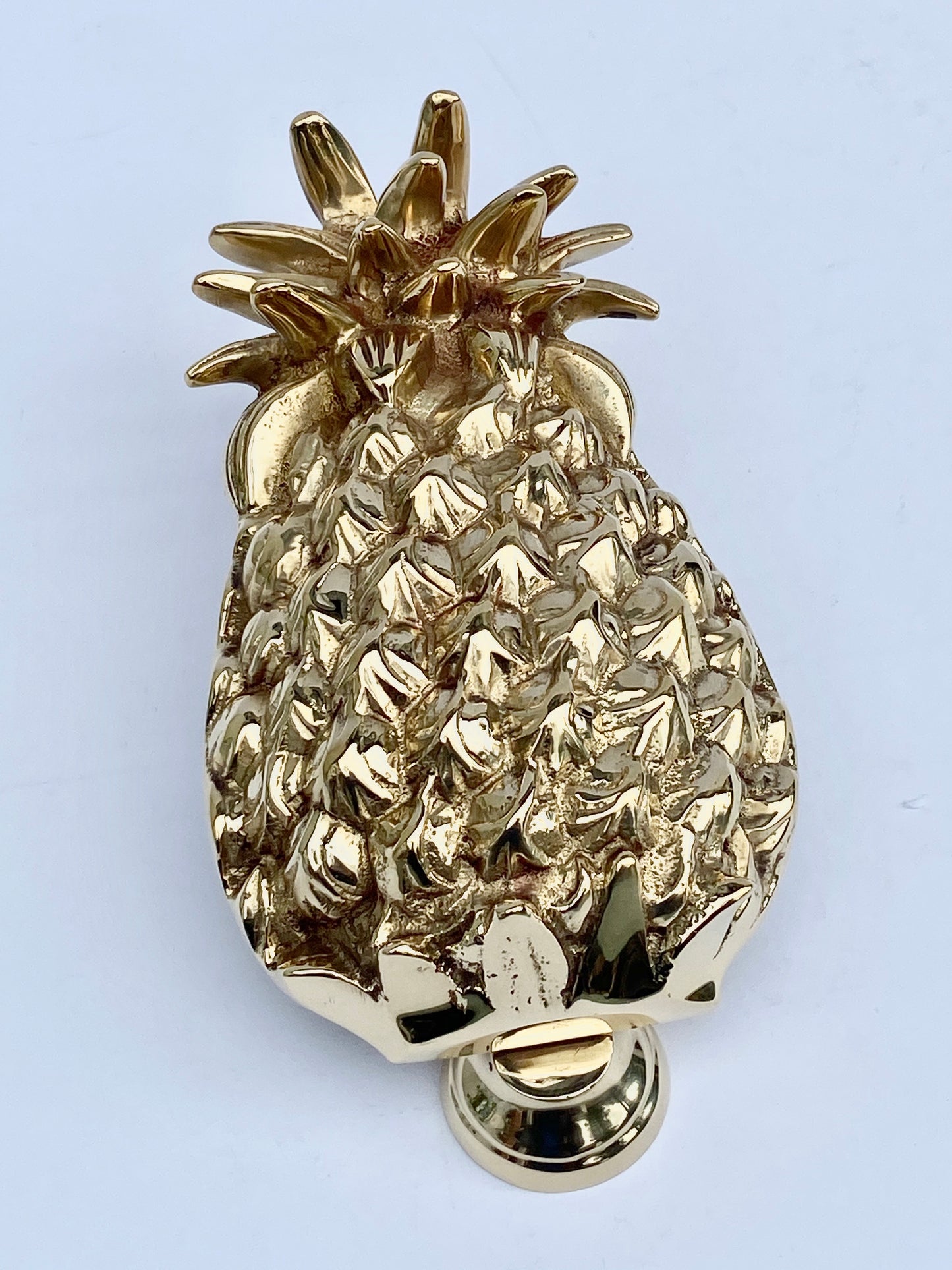 Large Pineapple Door Knocker - Polished Brass Gold Finish