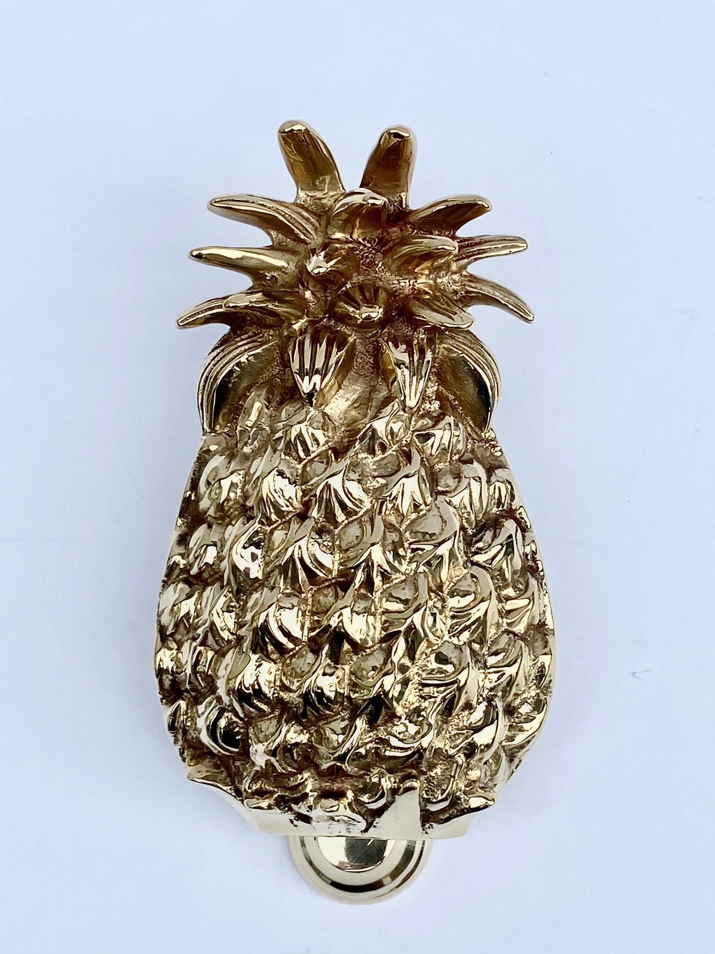 Large Pineapple Door Knocker - Polished Brass Gold Finish