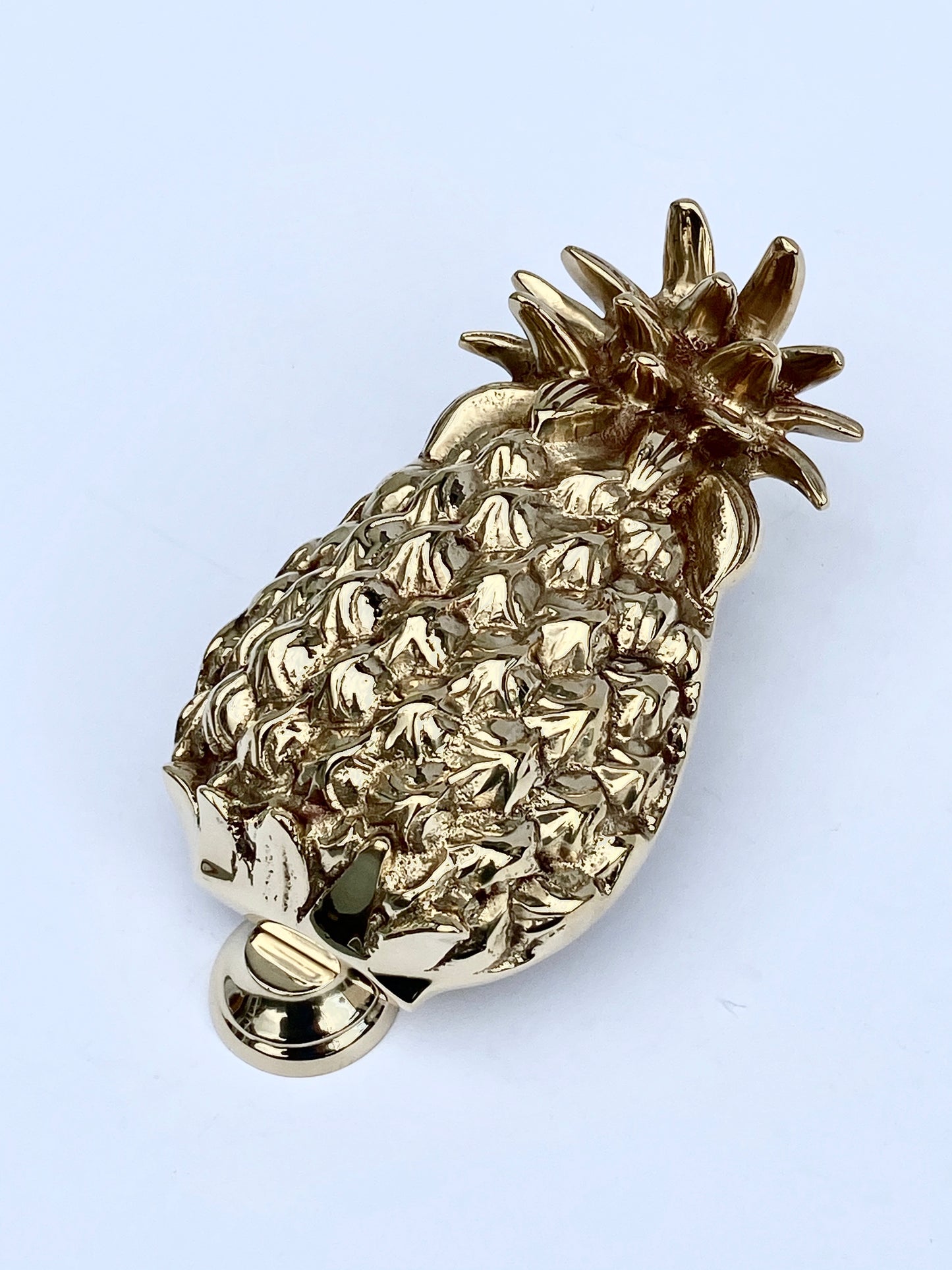Large Pineapple Door Knocker - Polished Brass Gold Finish